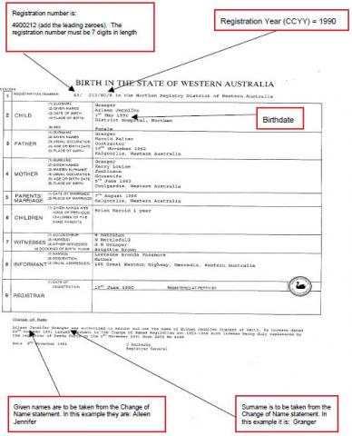 issue date of birth certificate